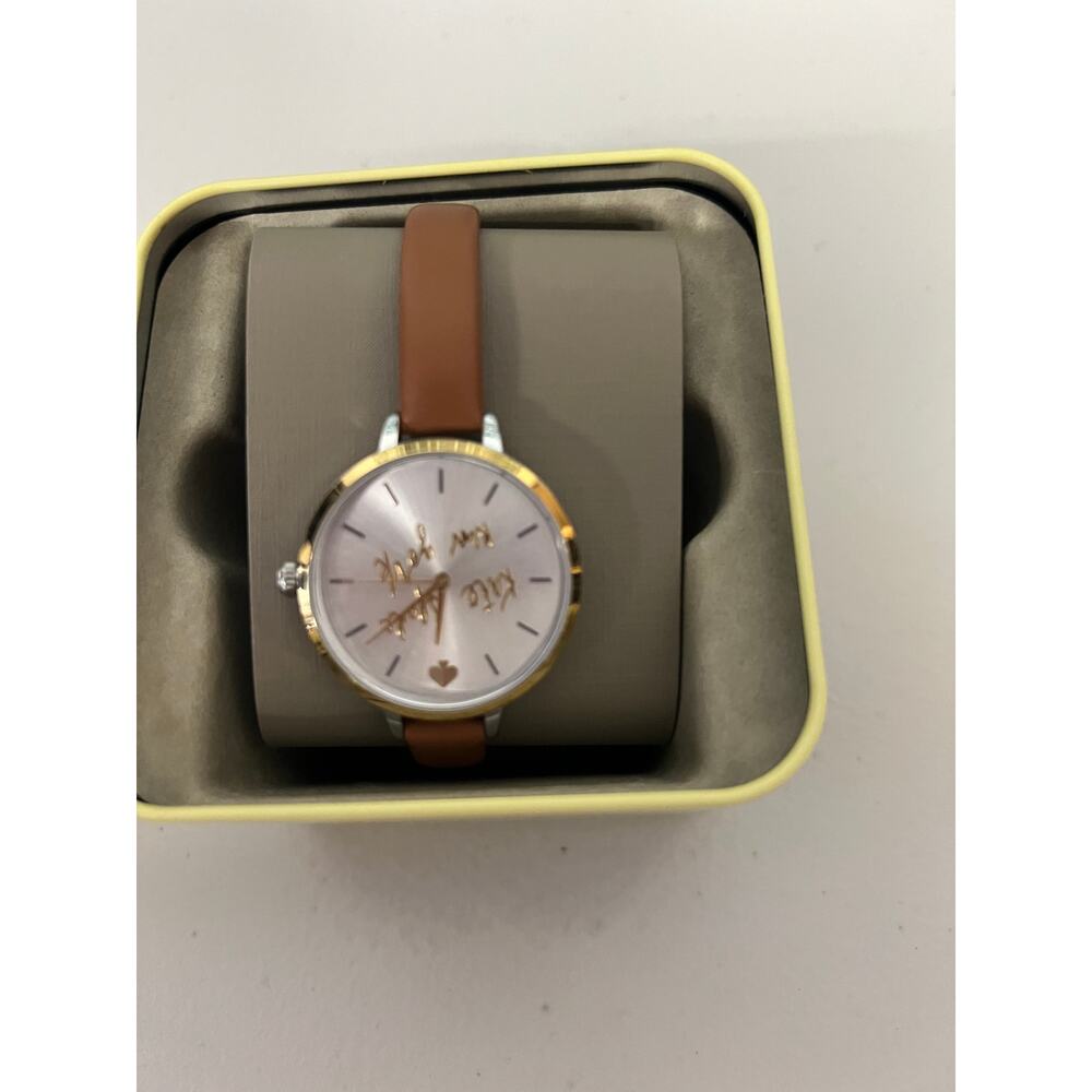 Kate Spade KSW9047 Metro Three-Hand Brown Leather Watch